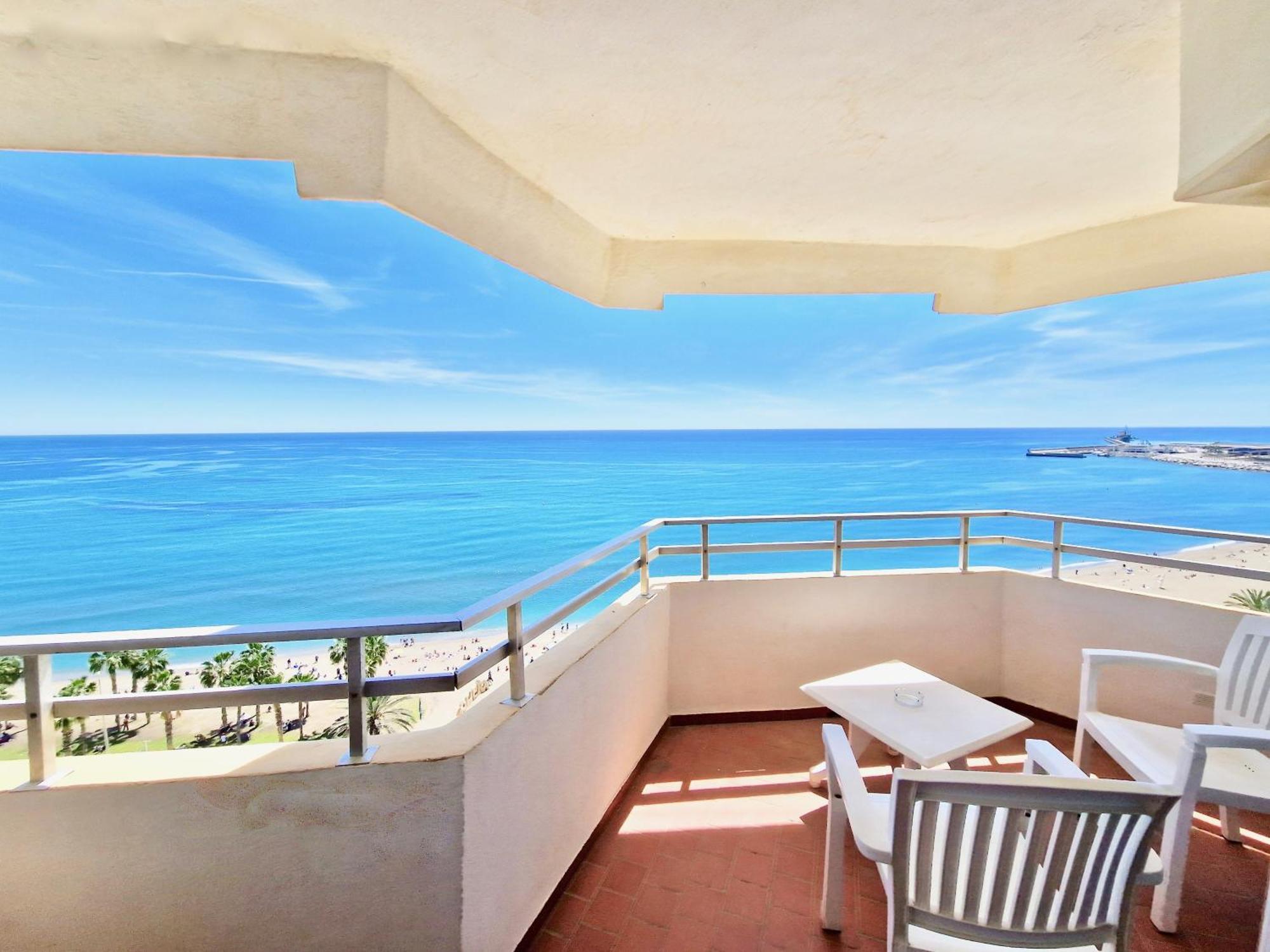 Sr Malagueta Beach Front Wonderful Sea View Malaga Bagian luar foto
